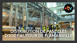 Centrale nucléaire de Flamanville  distribution de pastilles diode pour les habitants [upl. by Ahseekan596]