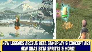 NEW LEGENDS ARCEUS BETA GAMEPLAY amp CONCEPT ART LEAKED  NEW ORAS BETA SPRITES amp MORE  Leak [upl. by Thurlow]