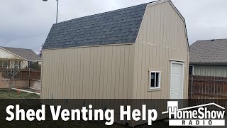 How do I vent a shed loft without soffit or ridge vent [upl. by Diandre]