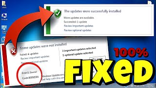 Fix Windows 7 Update Error 80092004 💯💯👍 [upl. by Ahsiea]