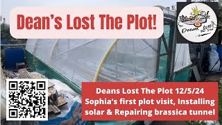 Deans Lost The Plot 12524 Sophia’s first plot visit Installing solar amp Repairing brassica tunnel [upl. by Kora995]