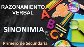 QUE ES LA SINONIMIA 1ro de Secundaria miaulacreativa [upl. by Jangro]