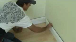 Installing baseboard how to install an inside corner [upl. by Ahcilef459]