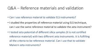 Zeta potential reference materials and validation [upl. by Lawtun]