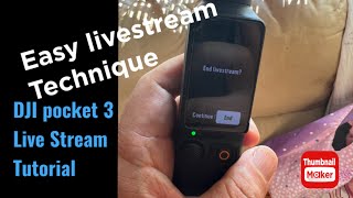 DJI Osmo pocket 3Easy live stream technique using RTMP and third party streaming service… [upl. by Atilemrac569]