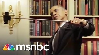 Obamas BuzzFeed Video Selfie Sticks amp Cookies  msnbc [upl. by Mathre645]