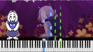 Undertale  Fallen Down Reprise  LyricWulf Piano Tutorial on Synthesia TuTORIEL  OST 85 [upl. by Oirottiv]