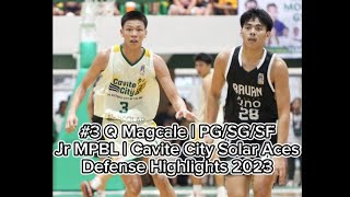 Q Magcale  2Way Playmaker  PGSGSF  Cavite City Solar Aces  JuniorMPBL  Defense Highlights [upl. by Alcinia888]