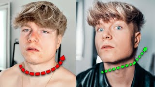 GESICHTSGLOW UP mit diesen Tricks kantiges Gesicht [upl. by Kinnard376]