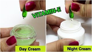 How to Make Vitamin E Day Cream and Night Cream for Younger Looking Fair amp Glowing Skin [upl. by Elokyn]