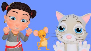 Meow Meow Bhaucha  Myau Myau Biralo  Newari Rhymes for Kids [upl. by Nealy]