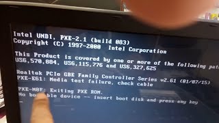 how to fix pxe mof exiting pxe rom no bootable device  ALLLAPTOPSOLUTION [upl. by Salisbarry]