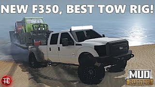 SpinTires MudRunner NEW MODS Ford F350 Dually BEST TOW RIG [upl. by Whang]