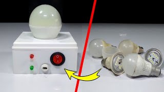 simple Rechargeable led light using old LED Bulb at home  Rechargeable emergency light  light [upl. by Ydaj]