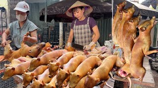 Discover the market selling the best fresh dog meat in the world consuming 200 dogs every day [upl. by Imekawulo]