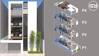 CASA MULTIFAMILIAR DE 85 X 18 M ESTILO MODERNOMINIMALISTA [upl. by Sivam122]