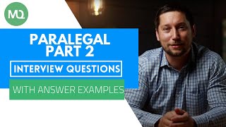 More Paralegal Interview Questions with Answer Examples [upl. by Trin]