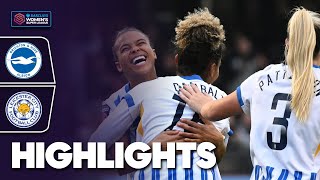 Parris Secures Win  Brighton amp Hove Albion v Leicester City Highlights  Barclays WSL 202425 [upl. by Mattox]