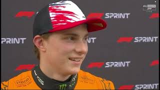 Oscar Piastri Post Sprint Qualifying Interview  United States GP 2024 [upl. by Anev]