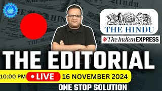 UPSC CSE 2024  The Hindu Editorial Analysis by Ashirwad Sir  16 November 2024  IAS Mantra [upl. by Aihppa]