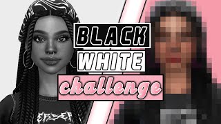 BLACK amp WHITE CHALLENGE  Sims 4  CAS [upl. by Alikam]