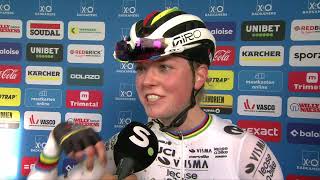 Fem van Empel wint Flandriencross quotvoordeel om op dit parcours alleen te rijdenquot [upl. by Aryn]