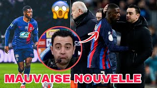 XAVI valide lacceuil que réservera les fans du Barça a OUSMANE DEMBÉLÉ  WALKER de retour le laté [upl. by Sedruol246]