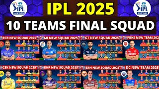 IPL Auction 2025  All Team Squad  IPL Teams 2025 Players List  RCBCSKMIKKRSRHGTDCPBKSRR [upl. by Ahsok]