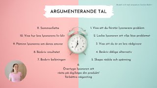 Argumenterande tal amp argumenterande text  Mall och exempel [upl. by Ozne]