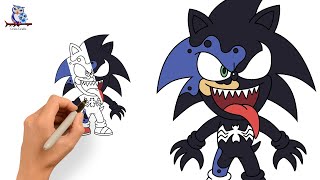 How to Draw Sonic The Venom Symbiote  Art Tutorial [upl. by Eustis]