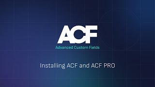 Installing ACF and ACF PRO [upl. by Anaujd]