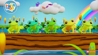 Five Little Speckled Frogs Song for Kids  HopaHop [upl. by Skilken953]