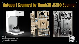 5cm Sized Autopart Scanned by Thunk3D JS500 Scanner [upl. by Hsiekal]