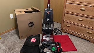 Shampooing Carpet w Hoover Power Scrub Deluxe Carpet Cleaner Machine Upright Shampooer FH50150B [upl. by Joung679]