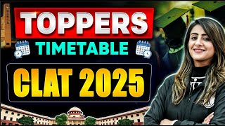 CLAT 2025 Toppers Daily Timetable For CLAT  Best Timetable to Crack CLAT [upl. by Angrist]