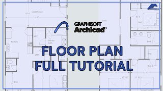 ArchiCAD 24 Complete Floor Plan Tutorial Start to Finish [upl. by Walley]