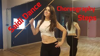 Female Saidi Dance with Assaya  Tutorial Choreography  Bellydance  Lia Verra الرقص الشرقي [upl. by Nilrak135]