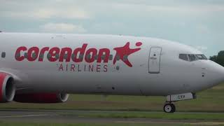 Corendon Airlines Europe B737800 at Groningen Airport Eelde [upl. by Aliakam]