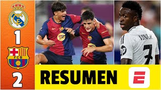 BARCELONA derrota 21 al REAL MADRID en EL CLÁSICO DOBLETE de PAU VICTOR VINICIUS jugó  Amistoso [upl. by Beesley900]