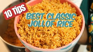 HOW TO MAKE NIGERIAN JOLLOF RICE  10 TIPS FOR DELICIOUS SMOKY PARTY JOLLOF RICE [upl. by Rintoul87]