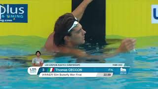 Rome 2022 LC EC  Mens 50m Butterfly Final [upl. by Eenahs]