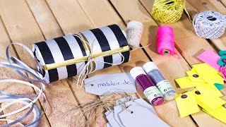 Tutorial Runde Geschenke einpacken [upl. by Rebah]