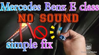 2010 Mercedes Benz E63 How to repair no sound Simple fix repair e class [upl. by Cody23]