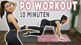 KNACKIGER PO mit diesem Workout  10 Min Homeworkout mit Theraband [upl. by Oryaj593]