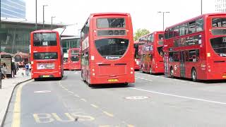 Stratford London Buses in action at Stratford Bus Station 27th April 2021 [upl. by Yehudi]