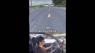 B20v eg vs k24 ek both street tune civic bseries kseries eg ek [upl. by Lamiv]