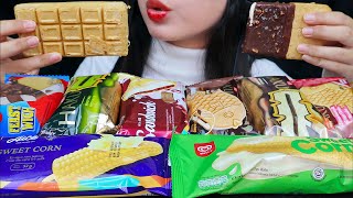 ASMR ICE CREAM SANDWICH 🍦 FEAST WICH HAKU MONAKA AICE SANDWICH ES KRIM HAKU IKAN AICE SWEET CORN [upl. by Mitchael]