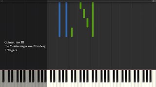 Quintet Act III  Die Meistersinger von Nürnberg WWV96  R Wagner  Synthesia Piano Tutorial [upl. by Vance751]