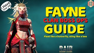 FAYNE  Poor mans Clan Boss DPS Guide  Best Build amp Masteries  Raid Shadow Legends [upl. by Rebecca]