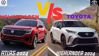 2024 Toyota Grand Highlander vs 2024 Volkswagen Atlas comparison toyota toyotahighlander suv [upl. by Garlinda]